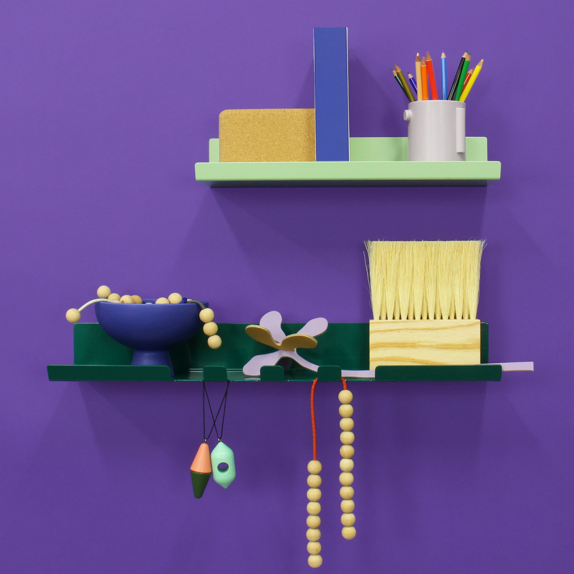 modern shelf with hook