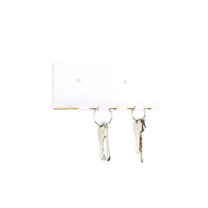 modern key hook white