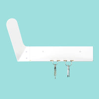 modern key hook white