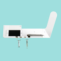 modern key shelf white