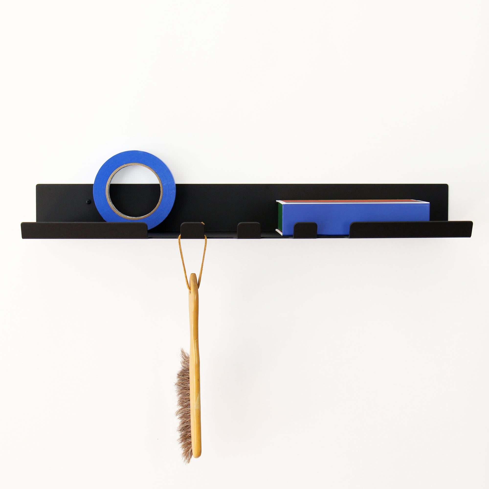 modern shelf with hook black