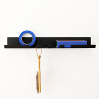 modern shelf with hook black