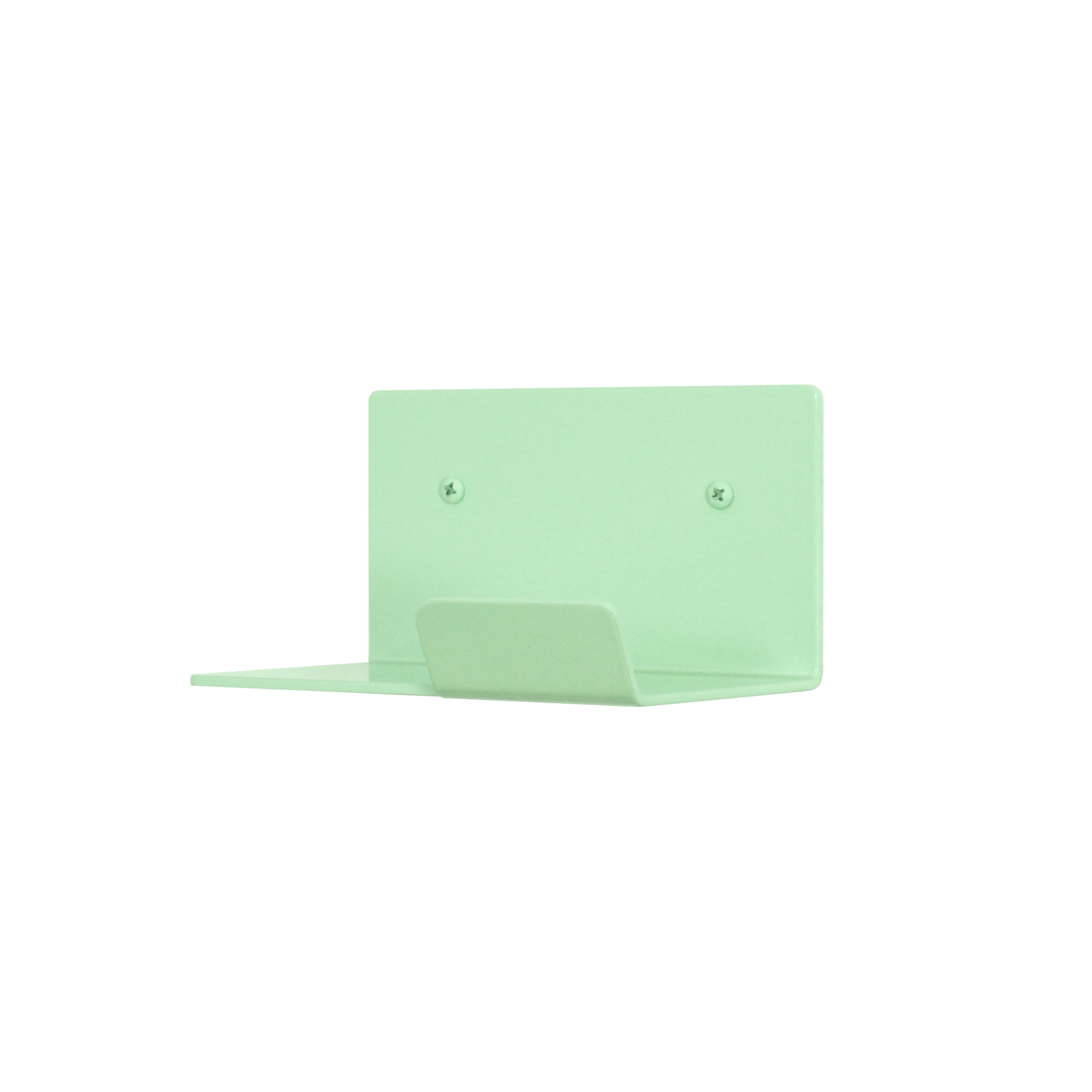 modern shelf with hook mint green