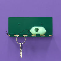 modern key hook emerald