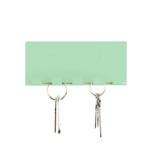 modern key hook mint green