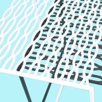 merkled weave side table